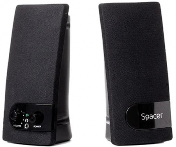 BOXE SPACER 2.0 SPB-216 6W 2 x 3W control volum mufa casti USB power negru 
