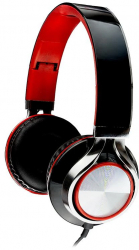 Casti cu micr. Spacer cu fir mulimedia 2x Jack 3.5mm microfon pe fir driver 40mm 20Hz-20000Hz pliabile rosu 
