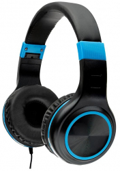Casti cu micr. Spacer Pearl Blue cu fir multimedia 2x Jack 3.5mm microfon pe fir driver 40mm 20Hz - 20000Hz pliabile 1.8m negru si 