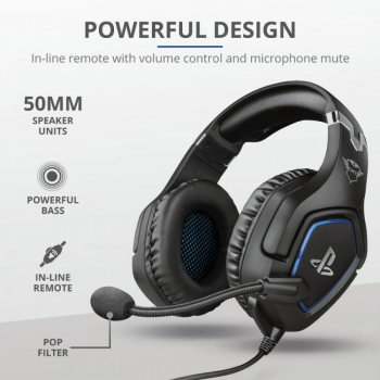 Casti cu microfon GXT 488 Forze PS4 Gaming negru