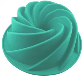 Forma SIKS pentru Copt Prajituri Tort Material Silicon Rotunda 22x9.5 cm Turcoaz
