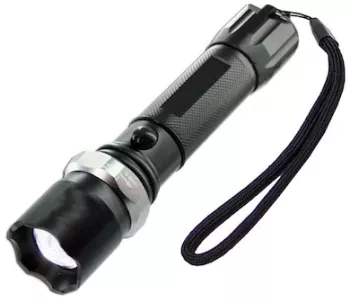 Lanterna de mana SIKS® Swat lumina led focalizare pentru pescuit camping plimbari negru 