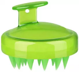 Perie SIKS pentru Masaj Capilar Samponare si Curatare Scalp Stimulare Crestere Par Silicon Verde 