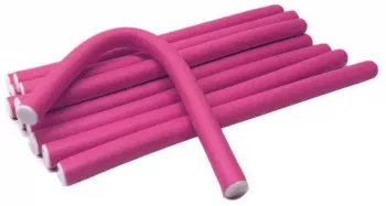 Set 10 Bigudiuri SIKS® flexibile si confortabile numarul 3 culoarea roz