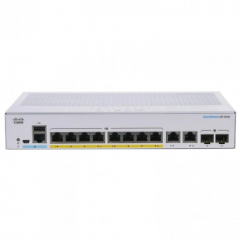 Switch CISCO CBS350-8FP-E-2G 8 PORTURI 10/100/1000 2 x SFP POE 120w Buffer 1.5 Mb Flash 256Mb CPU 800 MHz ARM DRAM 512 MB Dimensiuni