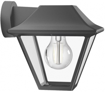 Aplica tip felinar pentru exterior Philips Alpenglow 1xE27 max 60W IP44 200x174x179mm Antracit 