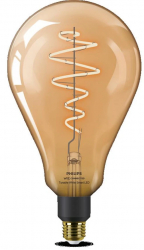 Bec LED inteligent vintage decorativ Philips Filament Bulb Amber PS160 Wi-Fi Bluetooth E27 6W 25W 390 lm lumina alba 2000-5000K 