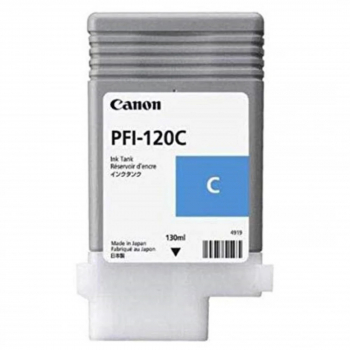 Cartus cerneala Canon PFI-120C cyan capacitate 130ml pentru Canon TM 200/205/300/305. 