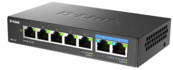 D-Link switch DMS-107 7 porturi Standarde și protocoale IEEE 802.3 10BASE-T IEEE 802.3u 100BASE-TX IEEE 802.3ab 1000BASE-T IEEE 802.3bz