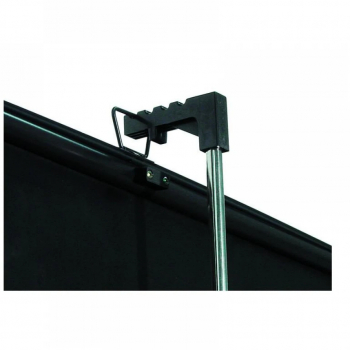 Ecran proiectie trepied CrystalLine 87652 1 1 200 200 cm carcasa metalica neagra rotatie 360 gr ajustare pe inaltime alb mat 