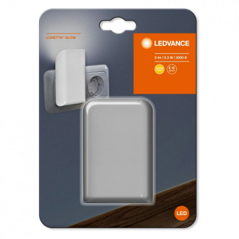 Lampa de veghe Ledvance LUNETTA Glow White cu senzor de lumina 0.28W 5 lm lumina calda 3000K 