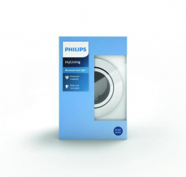 Spot incastrat Philips Donegal GU10 5.5W IP20 9cm Crom mat 