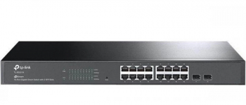 Switch TP-Link TL-SG2218 16 porturi Gigabit 2 Gigabit SFP Fanless Switching Capacity 36 Gbps Packet Forwarding Rate 26.8 Mpps Rack 