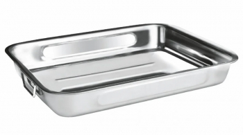 Tava copt Ibili-Bistrot otel inoxidabil 53x38x7.5 cm argintiu 