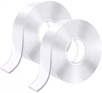 Set 2 x Rola Banda Dublu Adeziva SIKS 2x3 metri 6m Izolanta Impermeabila Reutilizabila Tehnologie Nano Transparenta 