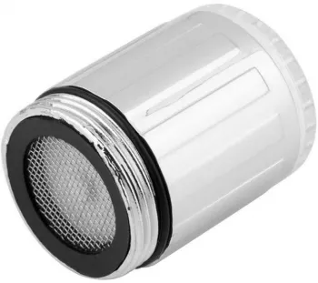 Cap Adaptor De Robinet SIKS Cu Led Multicolor Perlator 7 Culori Termosensibil Activare Automata Cu filtru Argintiu 