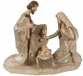 Figurine Nasterea Domnului polirasina bej 27x13x23 cm 