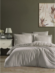 Lenjerie pat dublu Satin Bordo Studio Casa 100 Bumbac Satinat Cearceaf pilota 200 x 220 cm Cearceaf pat 240 x 260 cm 4 fete de perna 50 