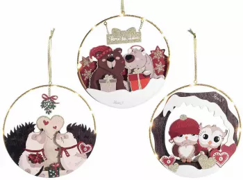 Set 3 decoratiuni Craciun cu led 19 cm 