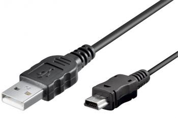 Cablu mini USB B tata - USB 2.0 tata 1m negru 