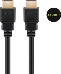 Cablu v2.0 HDMI - HDMI 15m HIGH SPEED ARC cu Ethernet 4K Ultra HD 60Hz 10.2Gbit/s negru 61164 Goobay 
