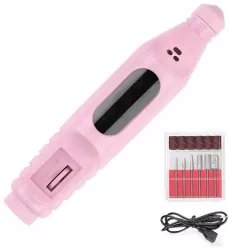 Pila electrica unghii SIKS® 6 capete interschimbabile viteza reglabila 20000 rpm roz 