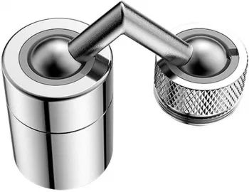 Aerator Apa Dublu SIKS Pivotant Cu Cot Functie Economizor Extensie Robinet Cu Filtrare Miez Ceramic Doua Moduri Dus/Bule Rotire 720 De 