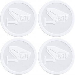 Set stickere avertizare Camera supraveghere autocolant 4 buc 8x8 cm
