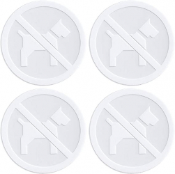 Set stickere avertizare Interzis animale autocolant 4 buc 8x8 cm