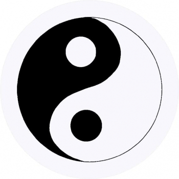 Set stickere decorative Yin si Yang 40 x 40mm 