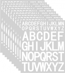 Sticker Alfabet Alb 10 seturi 2.5-7.5 cm