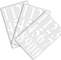 Sticker Cifre Alb 3 seturi 10 cm