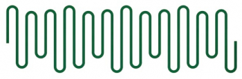 Sticker decorativ Curbe pana la infinit Verde 90x27 cm 