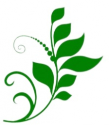 Sticker decorativ floral verde 40x46 cm 