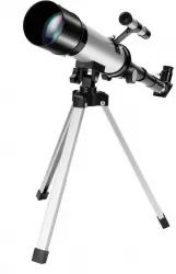 Telescop Astronomic SIKS Cu Trepied Din Aluminiu Distanta Focala 360mm Si Prisme De 90° Argintiu/Negru