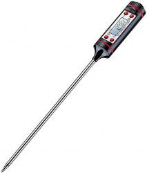 Termometru digital pentru mancare Anpro contine sonda pentru bucatarie lichide alimente prajituri lactate ceara mancare negru 