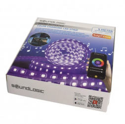Banda LED SoundLogic 5 metri RGB BlueTooth aplicatie telefon mod muzica timer intensitate lumina reglabila 24733 