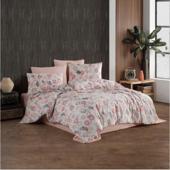 Lenjerie pat dublu Bubble Rose Studio Casa Polycotton Cearceaf pilota 180 x 200 cm Cearceaf pat 200 x 220 cm 2 fete de perna 50 x 70 cm 
