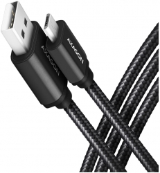 Cablu Axagon SPEED USB Micro USB / USB-A 2.4A 100cm negru 