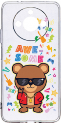 Husa Bestcase comp cu Realme 11 Awesome Teddy Bear Antisoc 2MM Soft Silicon prot cam T 921 