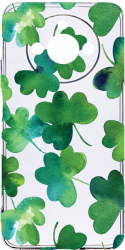 Husa Bestcase comp cu Realme 11 Green leaf Antisoc 2MM Soft Silicon prot cam T 697 
