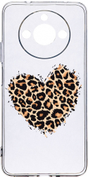 Husa Bestcase comp cu Realme 11 Leopard Heart Antisoc 2MM Soft Silicon prot cam T 761 