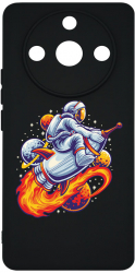 Husa BestCase Comp Cu Realme 11 Pro 5G Astronaut SLIM 1.2MM Microfibra Negru PB 830 