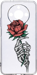 Husa Bestcase comp cu Realme 11 Rose In Skeleton Hand Antisoc 2MM Soft Silicon prot cam T 1023 