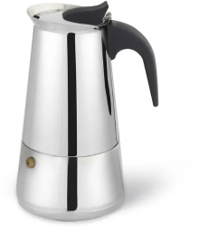 Espressor cafea 6 portii Fissman otel inoxidabil 18/10 13x10x19 cm argintiu/maro 