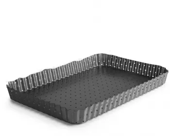 Forma dreptunghiulara perforata Ibili-Crous otel 31x21 cm gri 
