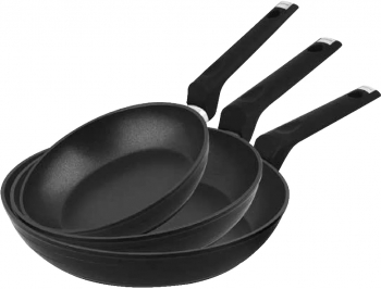 Set 3 tigai Carl Schmidt Sohn Monheim aluminiu 20/24/28 cm negru 
