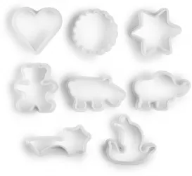 Set forme prajituri 8 piese Ibili-Accesorios plastic alb 