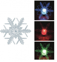 Figurina Fulg de Nea Led multicolor Decor fereastra 10 cm Home 