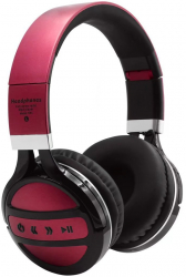 Casti Cu Bluetooth Over The Ear B64 Microfon Si Acumulator Incorporat Visiniu 